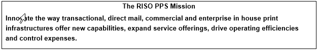 RISO PPS Mission