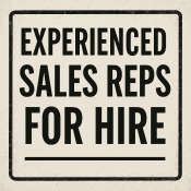 Sales reps for hire
