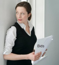 lady with bids