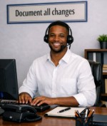 business man document changes